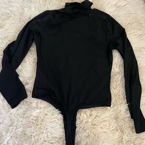 Black Madewell Long Sleeve Women's Turtleneck Bodysuit L